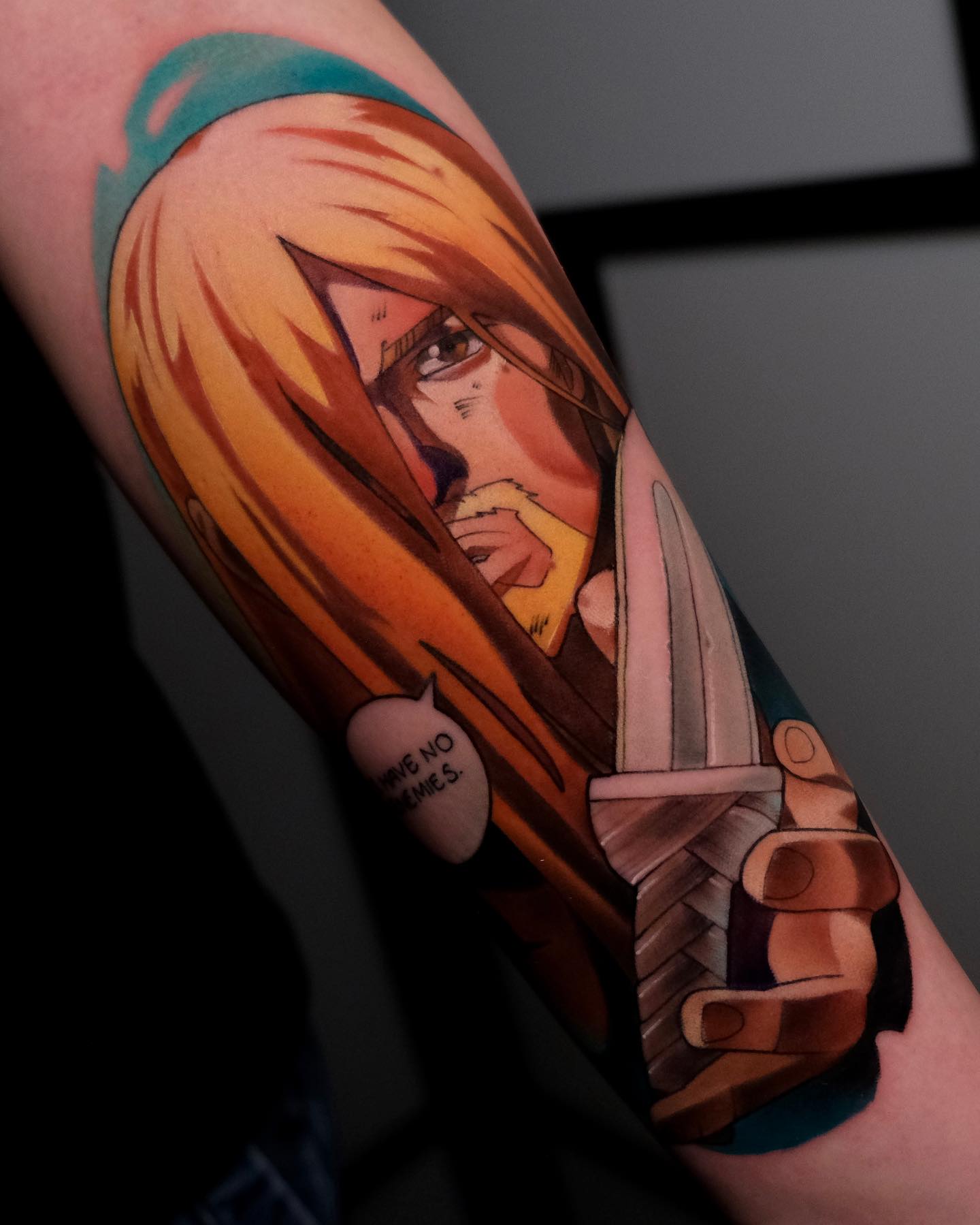 Custom anime tattoo by Sasha Akulov in Espoo 4