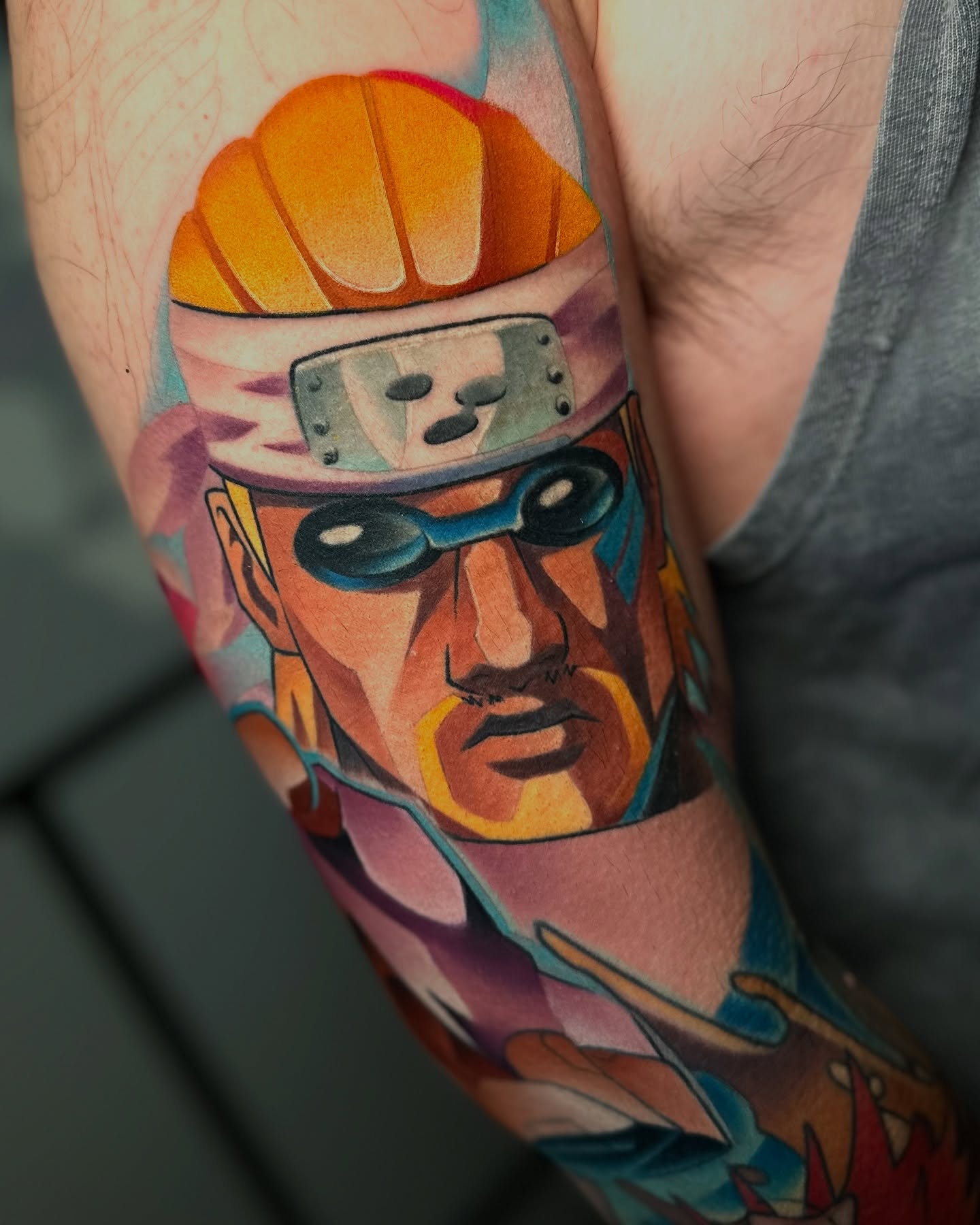 Custom anime tattoo by Sasha Akulov in Espoo 7