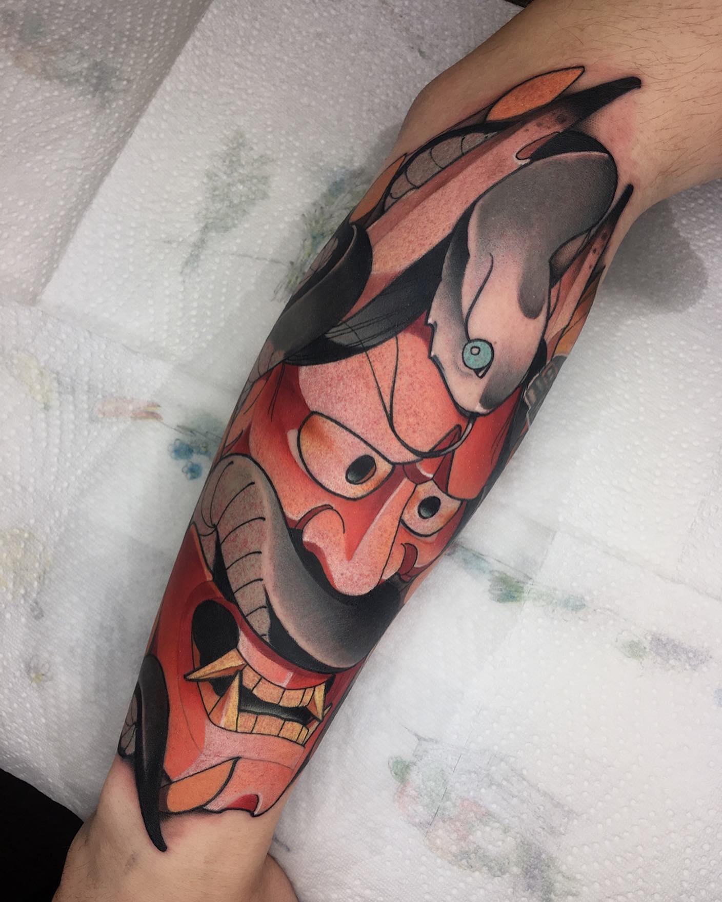 Custom Japanese-style tattoo by Sasha Akulov in Espoo 3