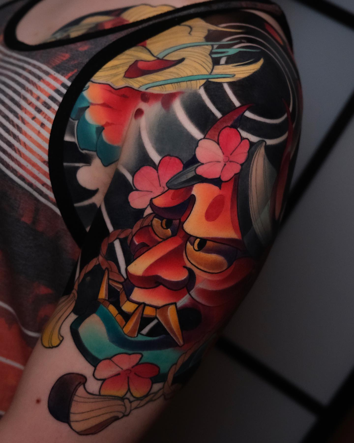 Custom Japanese-style tattoo by Sasha Akulov in Espoo 9