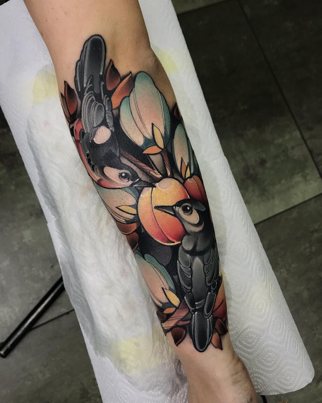 Custom neotraditional tattoo by Sasha Akulov in Espoo 3
