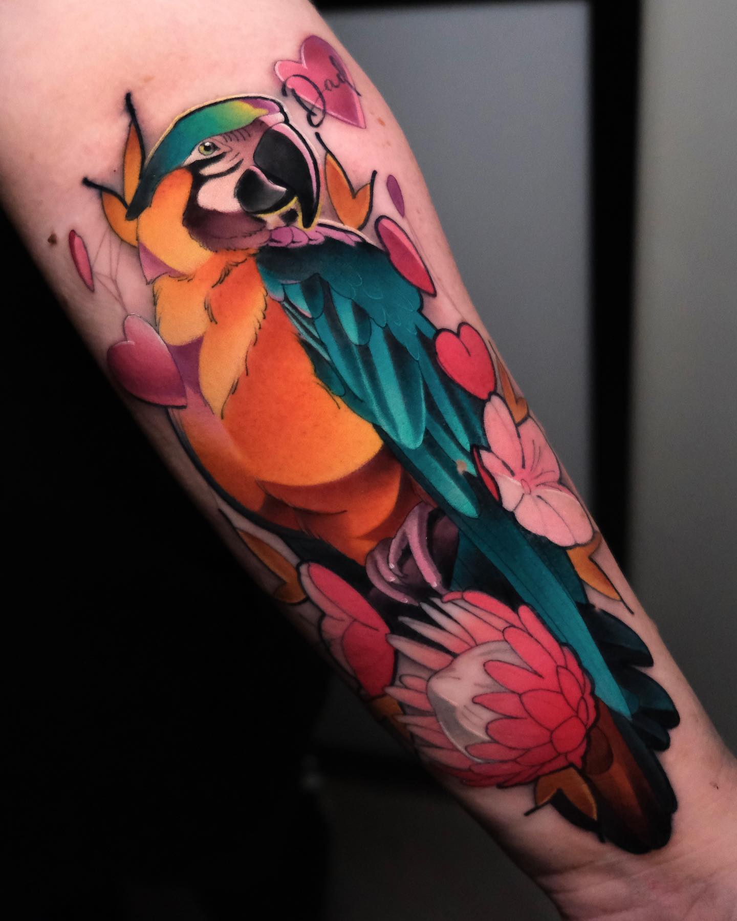 Custom neotraditional tattoo by Sasha Akulov in Espoo 9