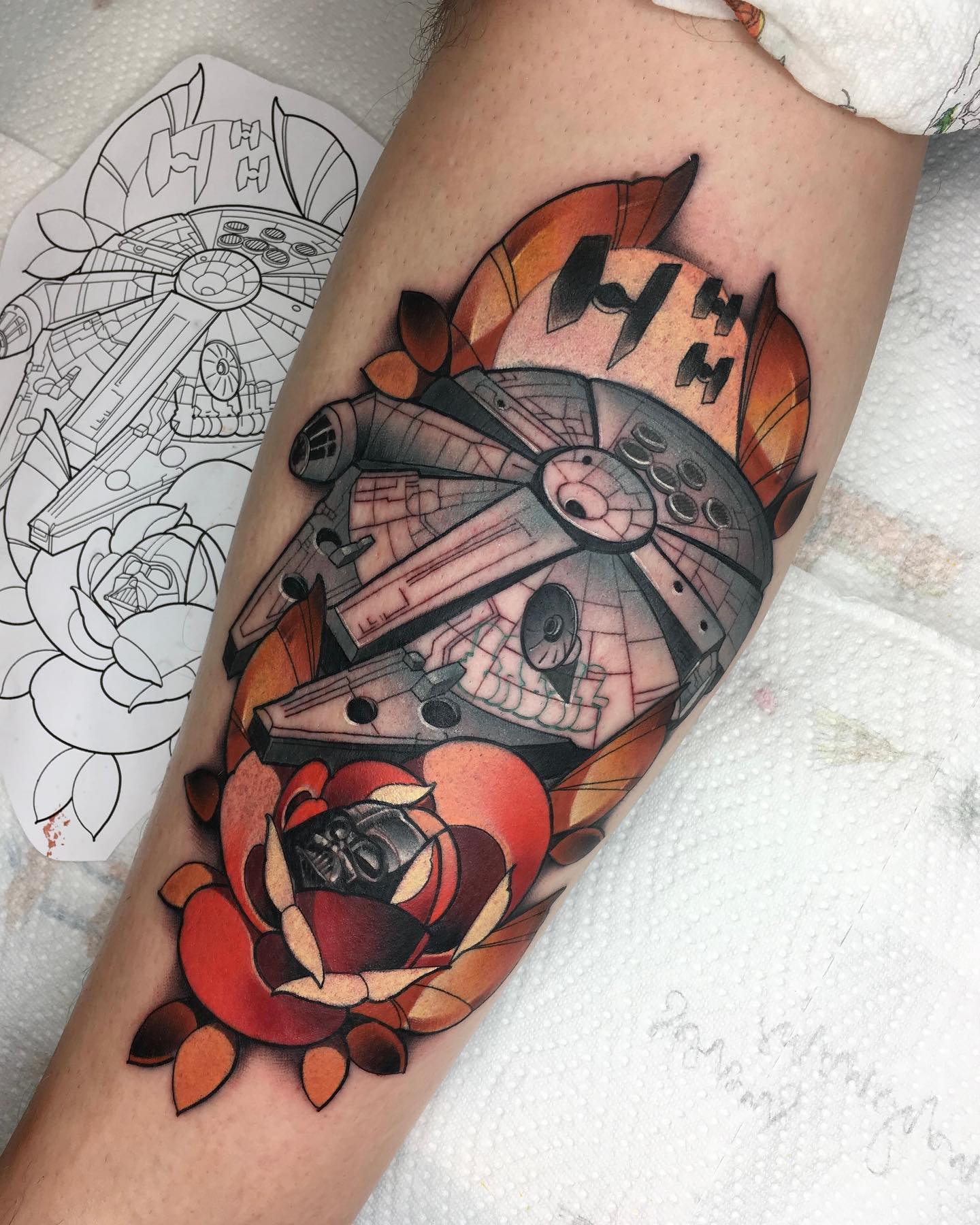 Custom pop culture tattoo by Sasha Akulov in Espoo 1
