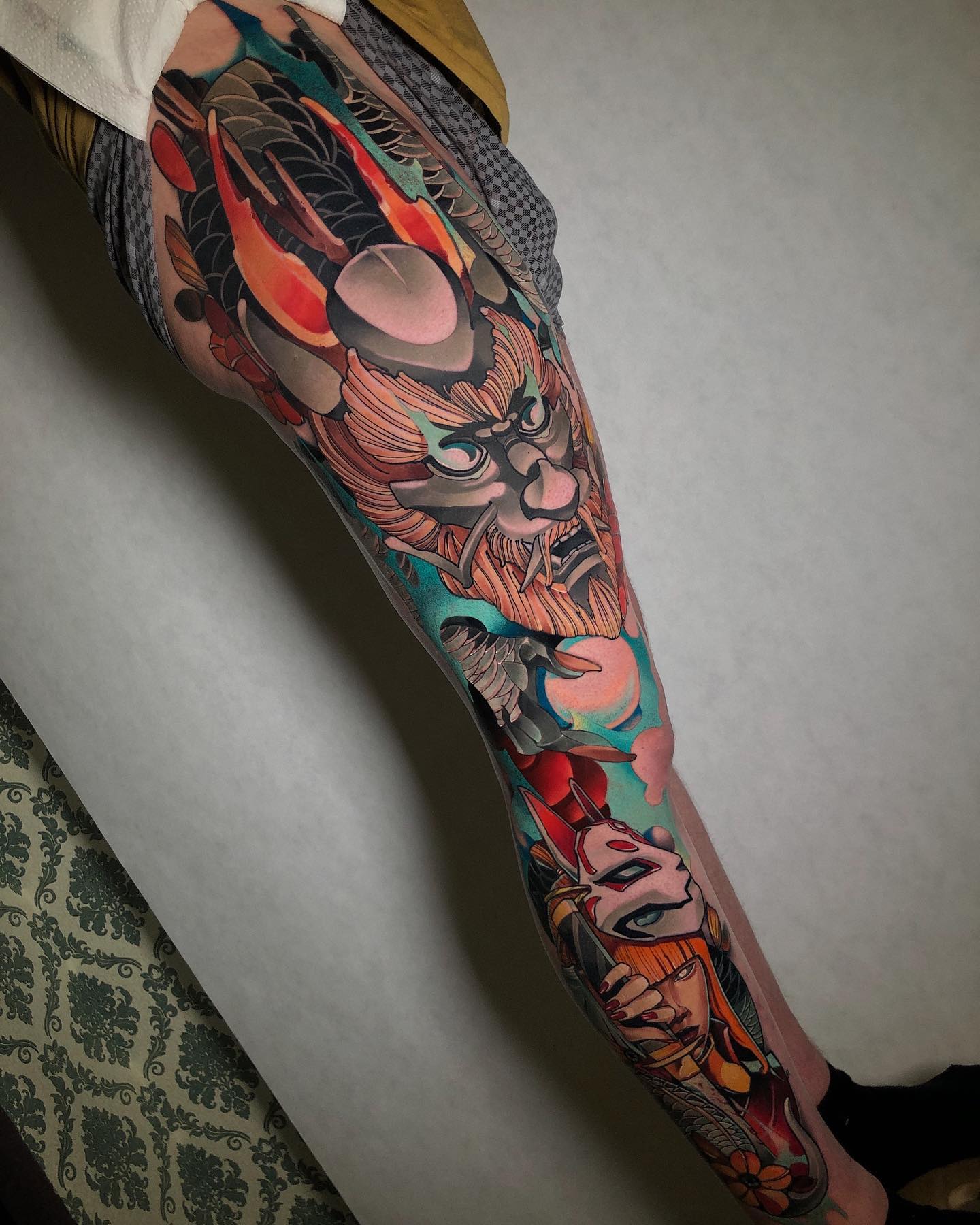 Custom tattoo sleeve by Sasha Akulov in Espoo 5
