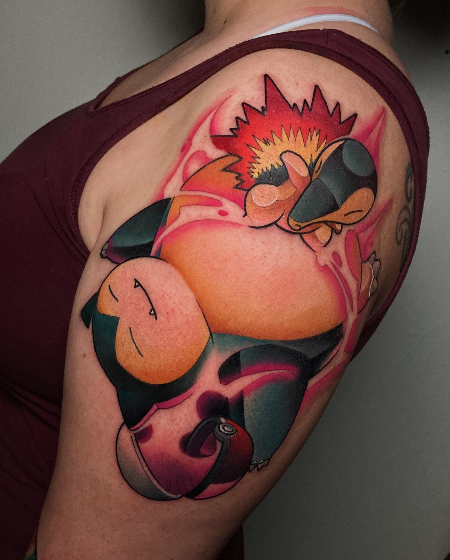 Custom video game tattoo by Sasha Akulov in Espoo 4